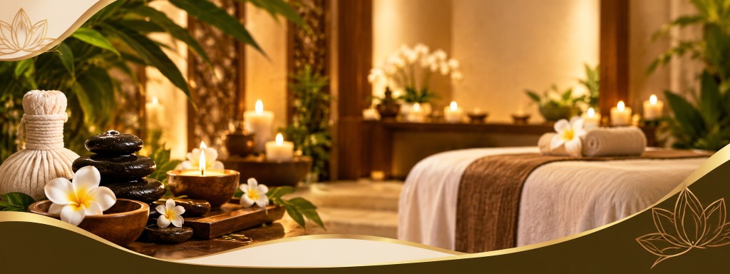 Candlelit treatment room at Zuan Thai Spa
