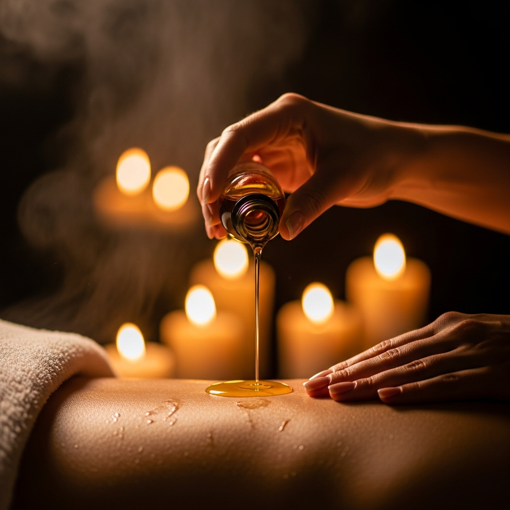 Warm oil massage